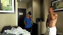 free room service slutty latina maid jolla fucks hotel guest and makes a mess in the room free