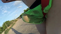 free my thong rips while running and i get caugh nude by a cyclist free