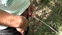 free man scoout007 hitchhiker pees outside then rides his dick free